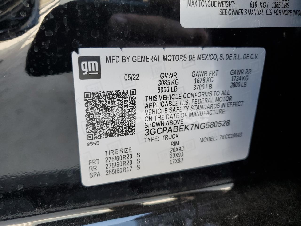 Photo 12 of 2022 CHEVROLET SILVERADO C1500 CUSTOM (VIN 3GCPABEK7NG580528)