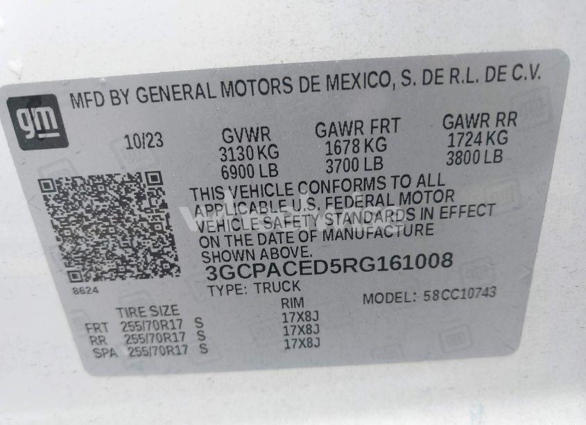 Photo 9 of 2024 Chevrolet Silverado 1500 2WD STANDARD BED LT (VIN 3GCPACED5RG161008)