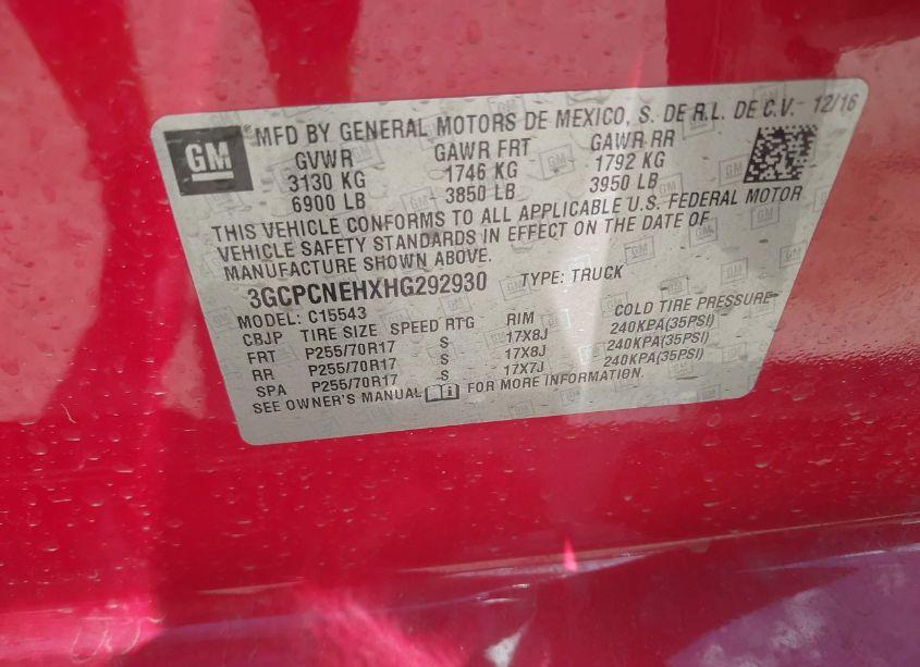 Photo 9 of 2017 Chevrolet Silverado 1500 LS (VIN 3GCPCNEHXHG292930)