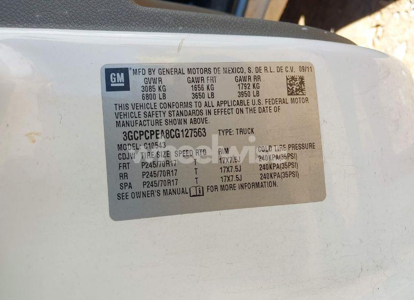 Photo 9 of 2012 Chevrolet Silverado 1500 WORK TRUCK (VIN 3GCPCPEA8CG127563)