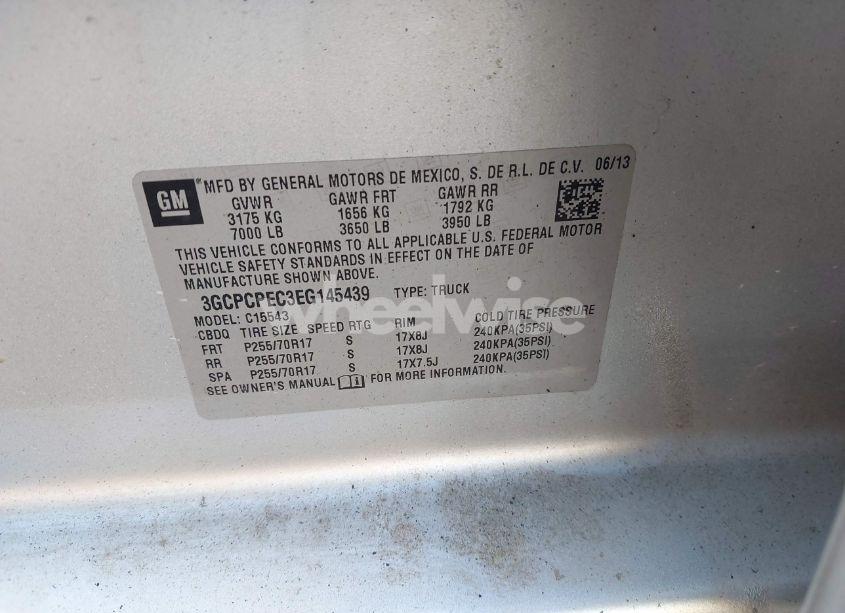 Photo 9 of 2014 Chevrolet Silverado 1500 WORK TRUCK 2WT (VIN 3GCPCPEC3EG145439)