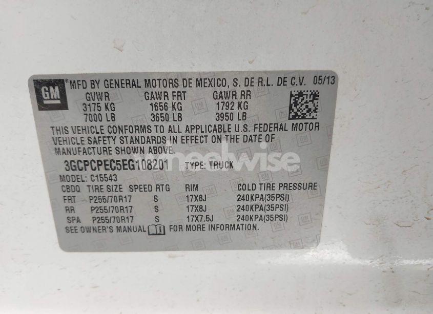 Photo 9 of 2014 Chevrolet Silverado 1500 WORK TRUCK 1WT (VIN 3GCPCPEC5EG108201)