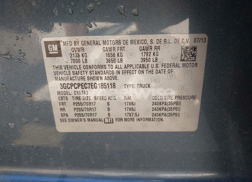 Photo 9 of 2014 Chevrolet Silverado 1500 WORK TRUCK 1WT (VIN 3GCPCPEC7EG185118)