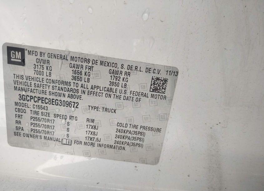 Photo 9 of 2014 Chevrolet Silverado 1500 WORK TRUCK 1WT (VIN 3GCPCPEC8EG309672)