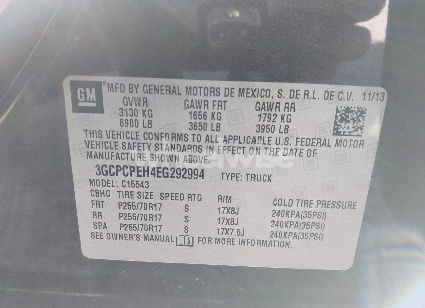 Photo 9 of 2014 Chevrolet Silverado 1500 WORK TRUCK 2WT (VIN 3GCPCPEH4EG292994)