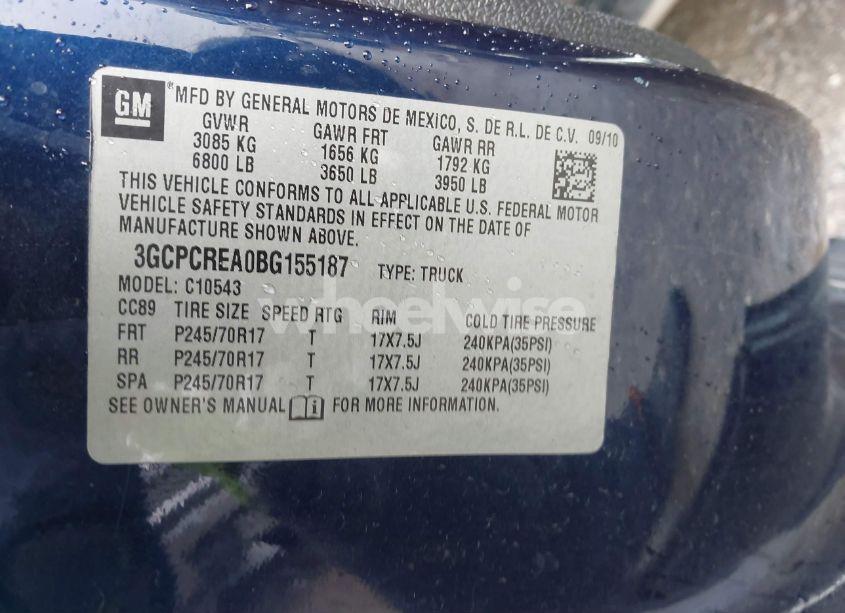 Photo 9 of 2011 Chevrolet Silverado 1500 LS (VIN 3GCPCREA0BG155187)