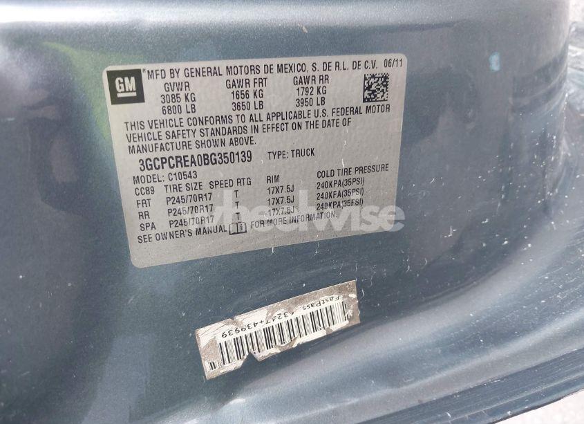 Photo 9 of 2011 Chevrolet Silverado 1500 LS (VIN 3GCPCREA0BG350139)