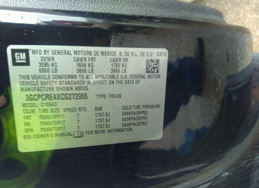 Photo 9 of 2012 Chevrolet Silverado 1500 LS (VIN 3GCPCREAXCG272955)