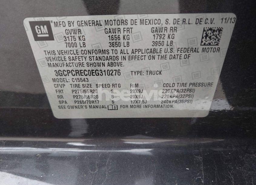 Photo 9 of 2014 Chevrolet Silverado 1500 1LT (VIN 3GCPCREC0EG310276)