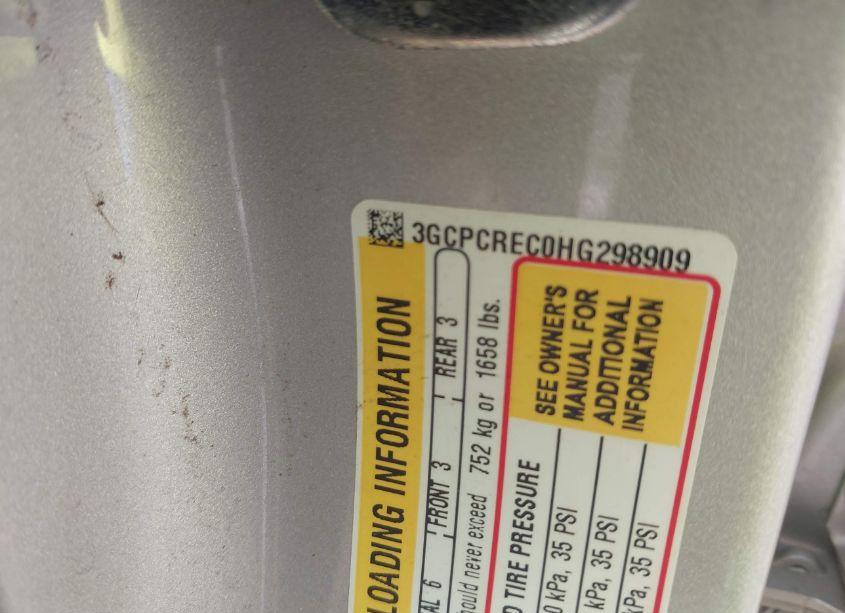 Photo 9 of 2017 Chevrolet Silverado 1500 1LT (VIN 3GCPCREC0HG298909)