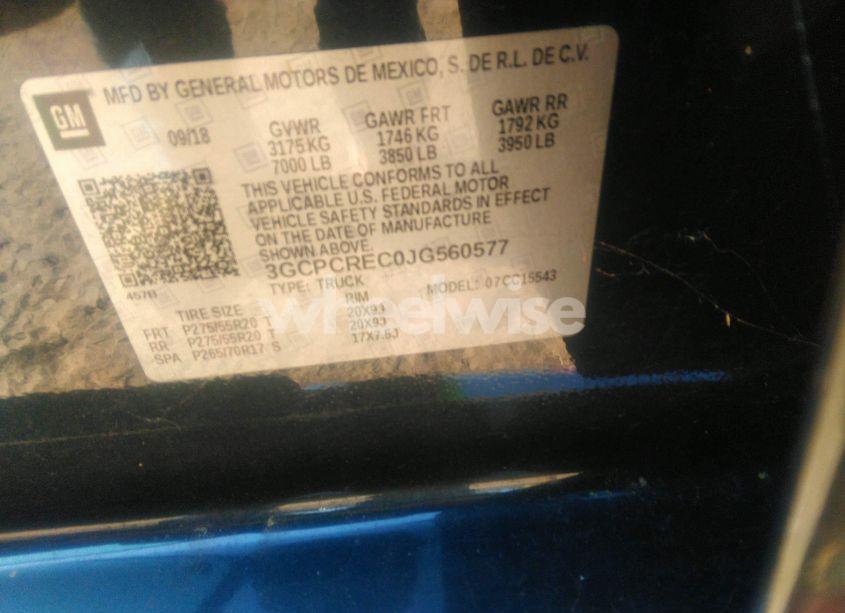 Photo 9 of 2018 Chevrolet Silverado 1500 1LT (VIN 3GCPCREC0JG560577)