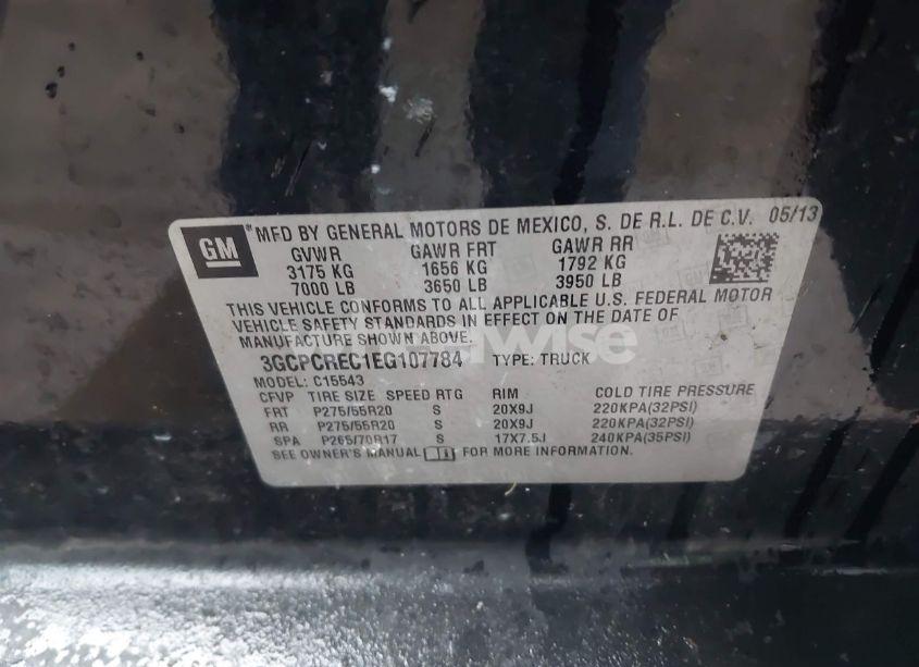 Photo 9 of 2014 Chevrolet Silverado 1500 1LT (VIN 3GCPCREC1EG107784)