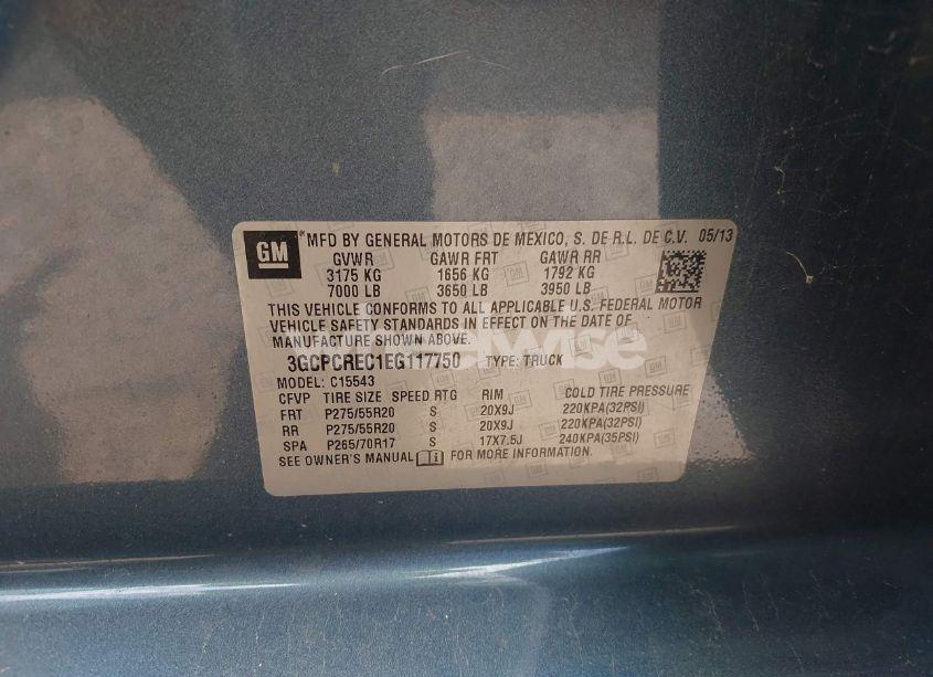 Photo 9 of 2014 Chevrolet Silverado 1500 1LT (VIN 3GCPCREC1EG117750)