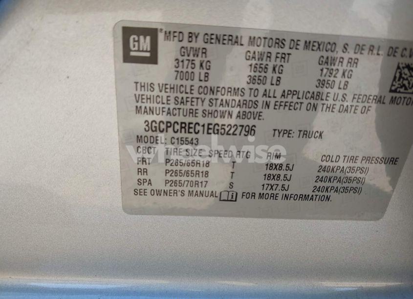 Photo 9 of 2014 Chevrolet Silverado 1500 1LT (VIN 3GCPCREC1EG522796)