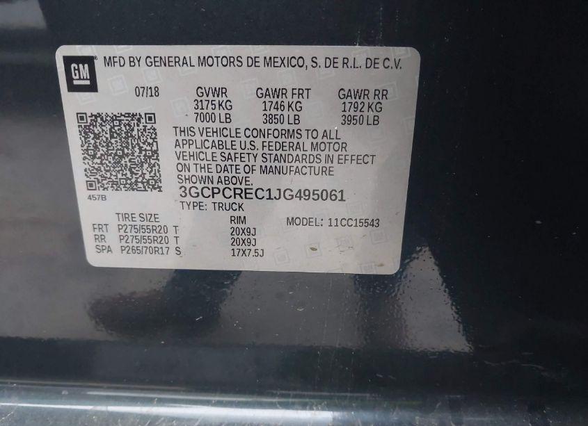 Photo 9 of 2018 Chevrolet Silverado 1500 1LT (VIN 3GCPCREC1JG495061)