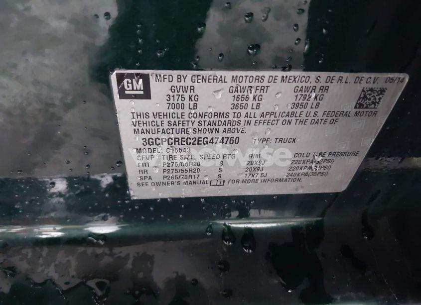 Photo 9 of 2014 Chevrolet Silverado 1500 1LT (VIN 3GCPCREC2EG474760)