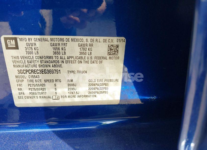 Photo 9 of 2014 Chevrolet Silverado 1500 1LT (VIN 3GCPCREC3EG369791)