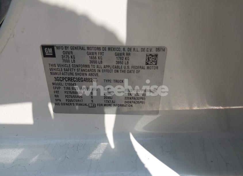 Photo 9 of 2014 Chevrolet Silverado 1500 1LT (VIN 3GCPCREC3EG488246)