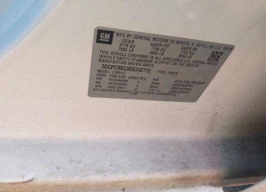 Photo 9 of 2016 Chevrolet Silverado 1500 1LT (VIN 3GCPCREC3GG342772)