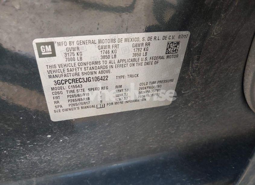 Photo 9 of 2018 Chevrolet Silverado 1500 1LT (VIN 3GCPCREC3JG106422)