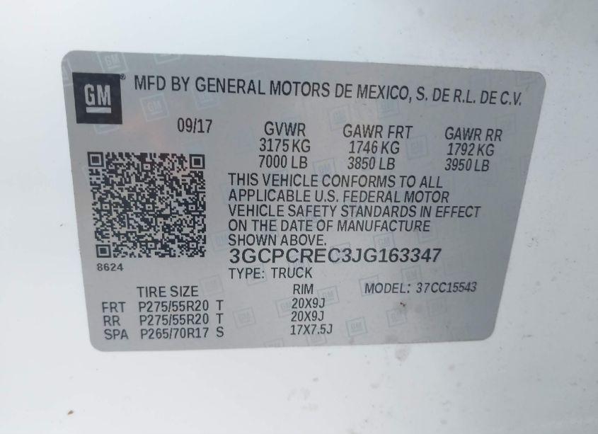 Photo 9 of 2018 Chevrolet Silverado 1500 1LT (VIN 3GCPCREC3JG163347)