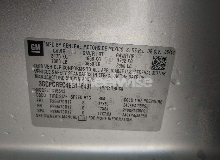 Photo 9 of 2014 Chevrolet Silverado 1500 1LT (VIN 3GCPCREC4EG148491)