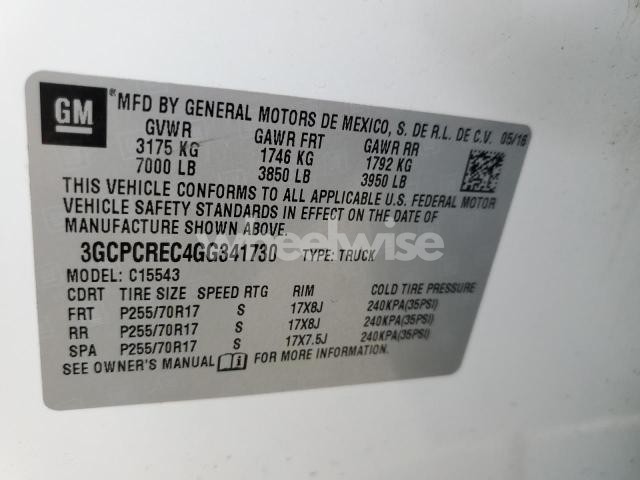 Photo 12 of 2016 CHEVROLET SILVERADO C1500 LT (VIN 3GCPCREC4GG341730)