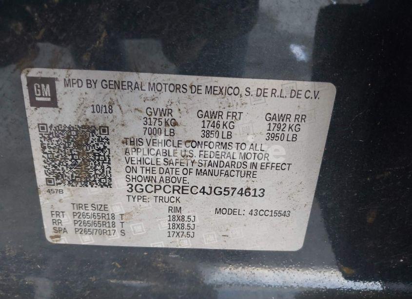 Photo 9 of 2018 Chevrolet Silverado 1500 1LT (VIN 3GCPCREC4JG574613)