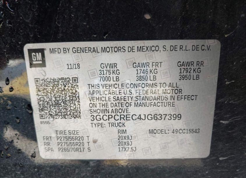 Photo 9 of 2018 Chevrolet Silverado 1500 1LT (VIN 3GCPCREC4JG637399)