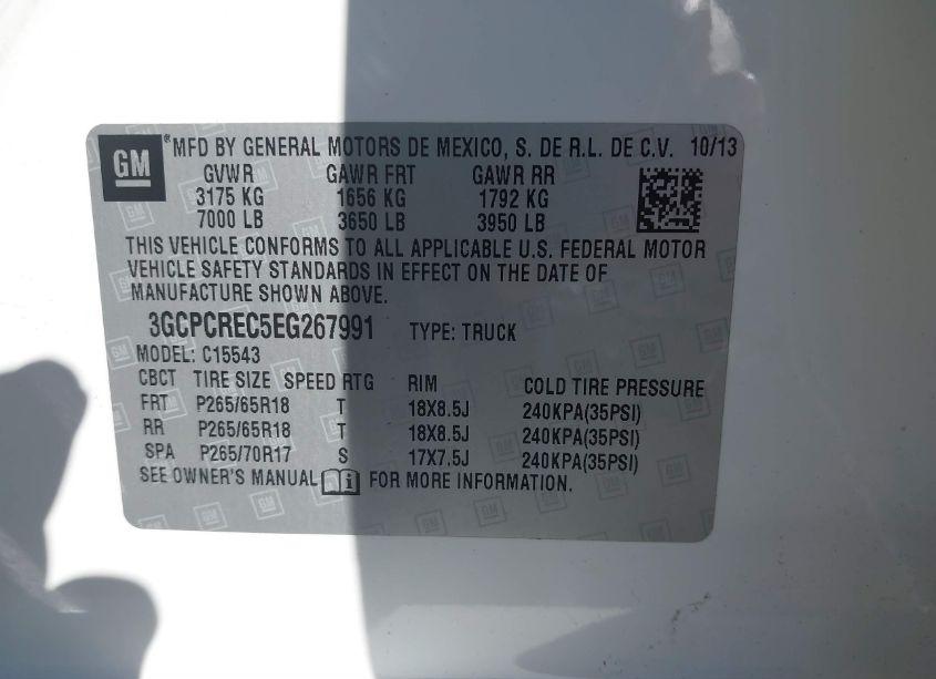 Photo 9 of 2014 Chevrolet Silverado 1500 1LT (VIN 3GCPCREC5EG267991)