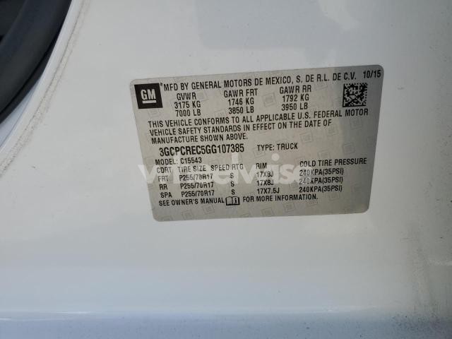 Photo 9 of 2016 CHEVROLET SILVERADO C1500 LT (VIN 3GCPCREC5GG107385)