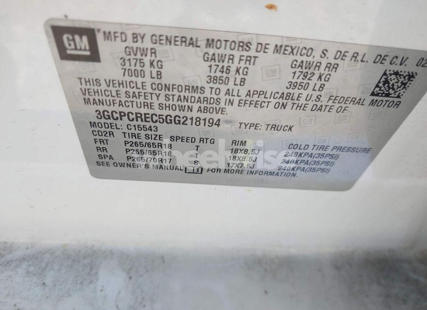 Photo 9 of 2016 Chevrolet Silverado 1500 1LT (VIN 3GCPCREC5GG218194)