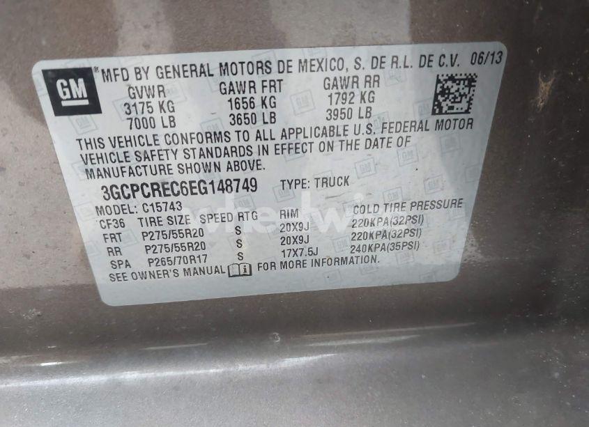 Photo 9 of 2014 Chevrolet Silverado 1500 1LT (VIN 3GCPCREC6EG148749)