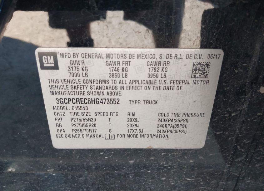 Photo 9 of 2017 Chevrolet Silverado 1500 1LT (VIN 3GCPCREC6HG473552)