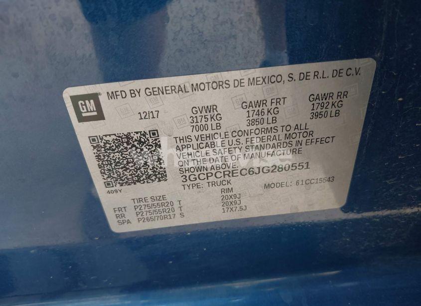 Photo 9 of 2018 Chevrolet Silverado 1500 1LT (VIN 3GCPCREC6JG280551)