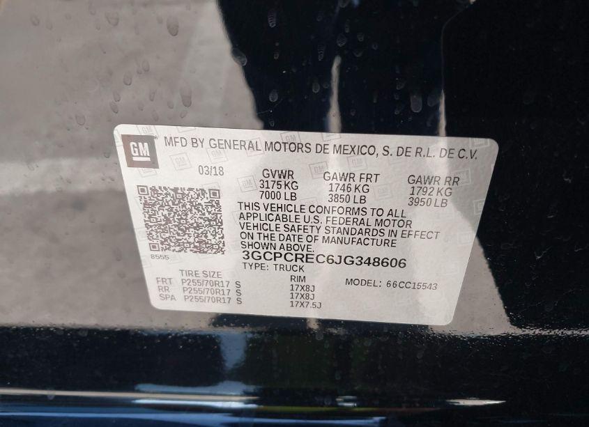 Photo 9 of 2018 Chevrolet Silverado 1500 1LT (VIN 3GCPCREC6JG348606)