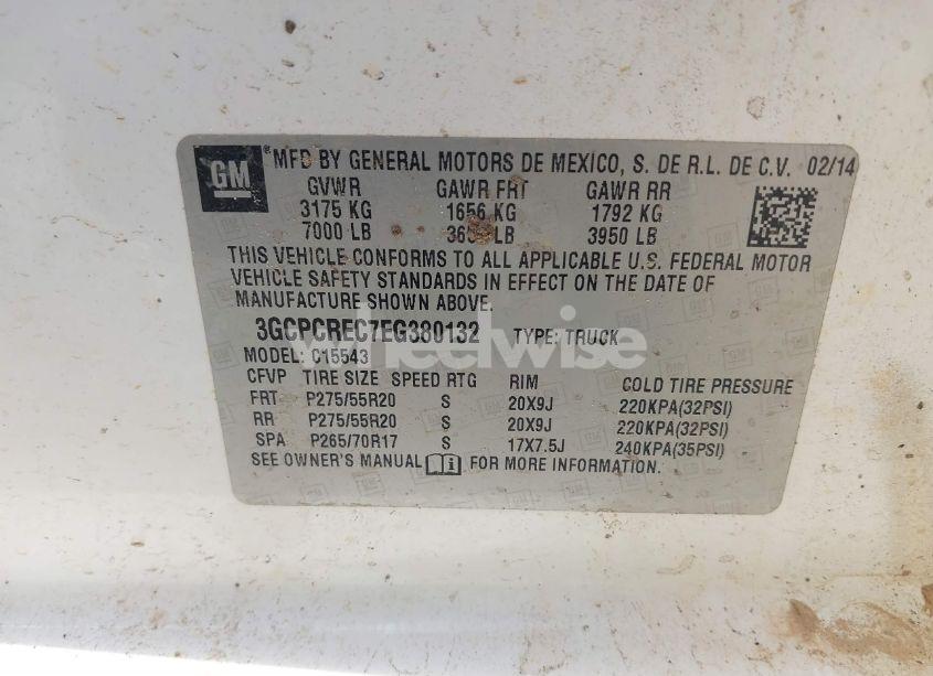 Photo 9 of 2014 Chevrolet Silverado 1500 1LT (VIN 3GCPCREC7EG380132)