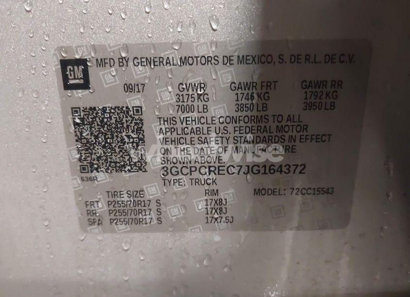 Photo 9 of 2018 Chevrolet Silverado 1500 1LT (VIN 3GCPCREC7JG164372)