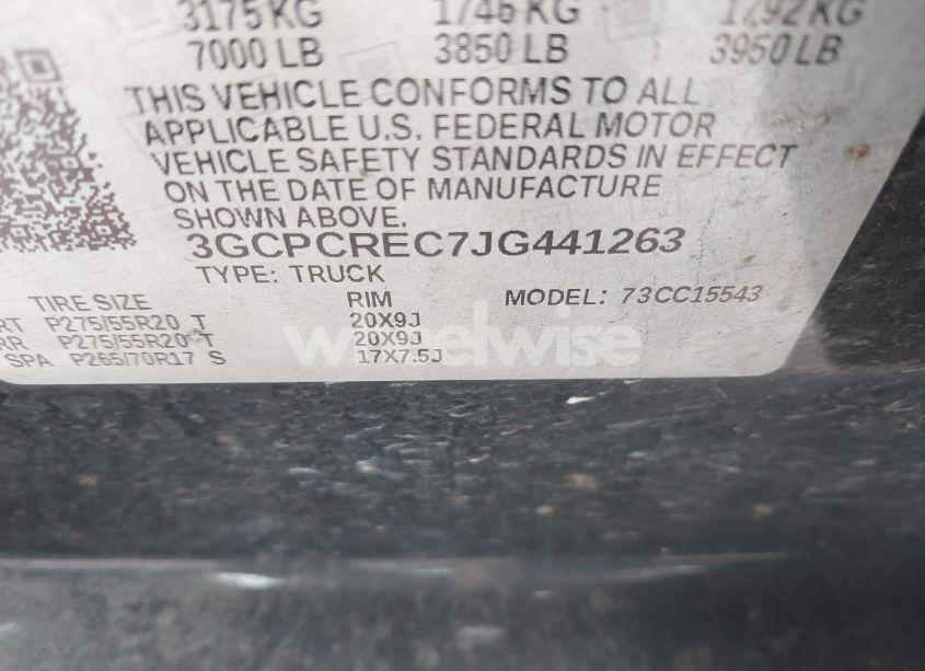 Photo 9 of 2018 Chevrolet Silverado 1500 1LT (VIN 3GCPCREC7JG441263)