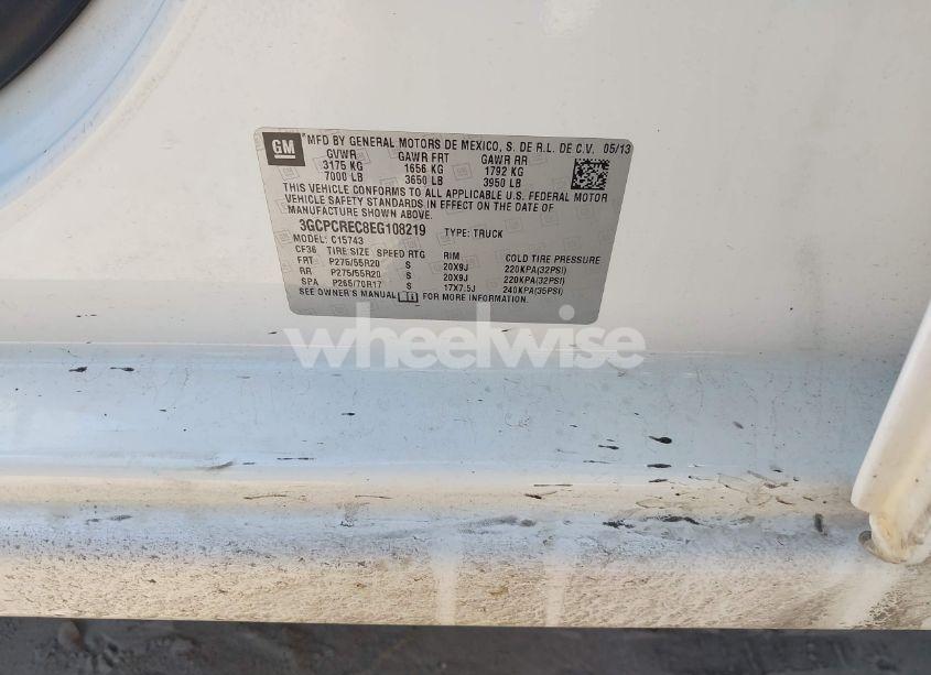 Photo 9 of 2014 Chevrolet Silverado 1500 1LT (VIN 3GCPCREC8EG108219)