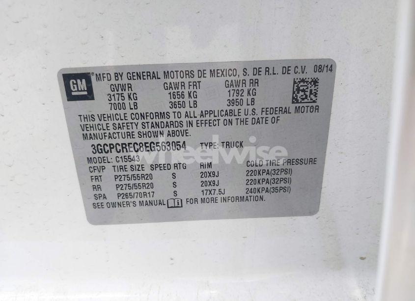 Photo 9 of 2014 Chevrolet Silverado 1500 1LT (VIN 3GCPCREC8EG563054)