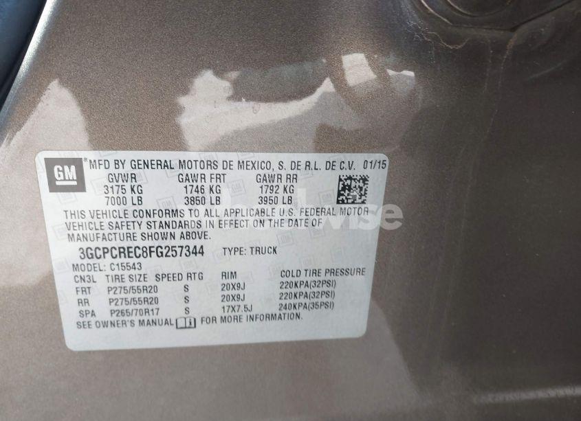 Photo 9 of 2015 Chevrolet Silverado 1500 1LT (VIN 3GCPCREC8FG257344)