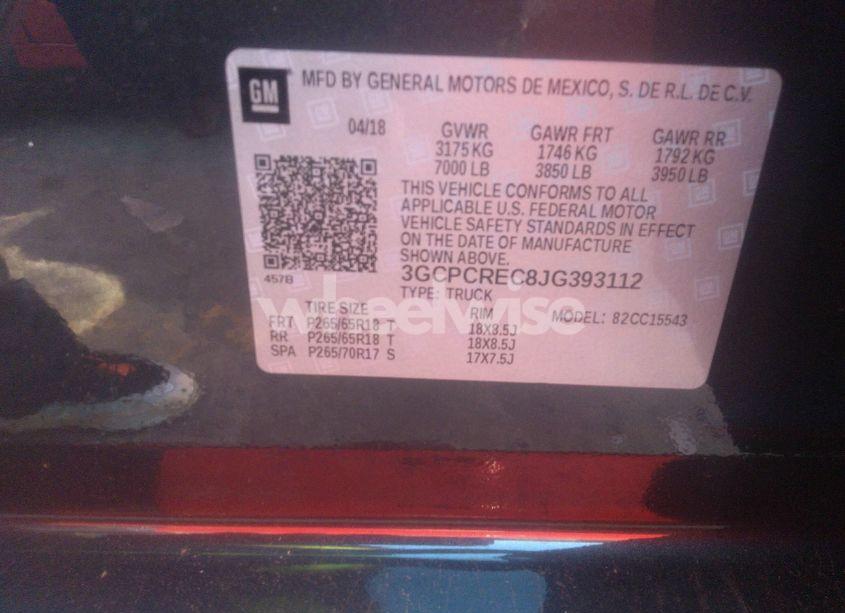 Photo 9 of 2018 Chevrolet Silverado 1500 1LT (VIN 3GCPCREC8JG393112)