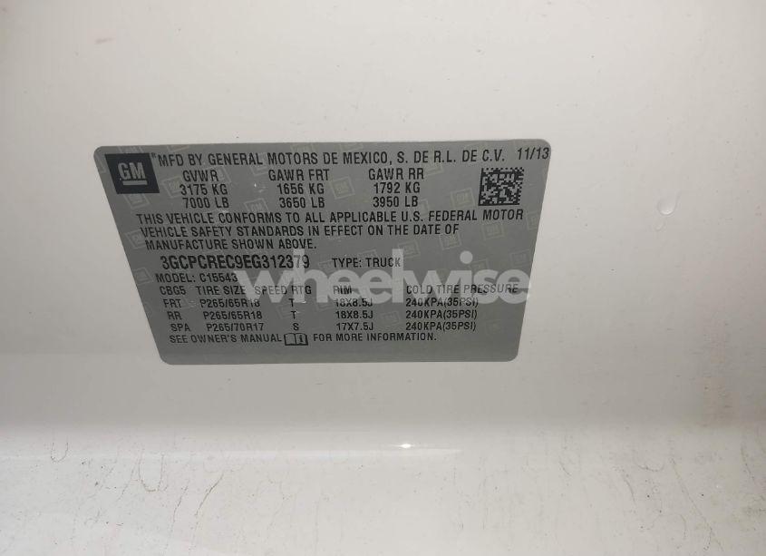 Photo 9 of 2014 Chevrolet Silverado 1500 1LT (VIN 3GCPCREC9EG312379)