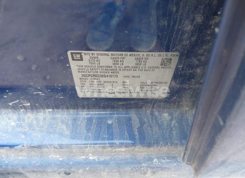 Photo 9 of 2014 Chevrolet Silverado 1500 1LT (VIN 3GCPCREC9EG418170)