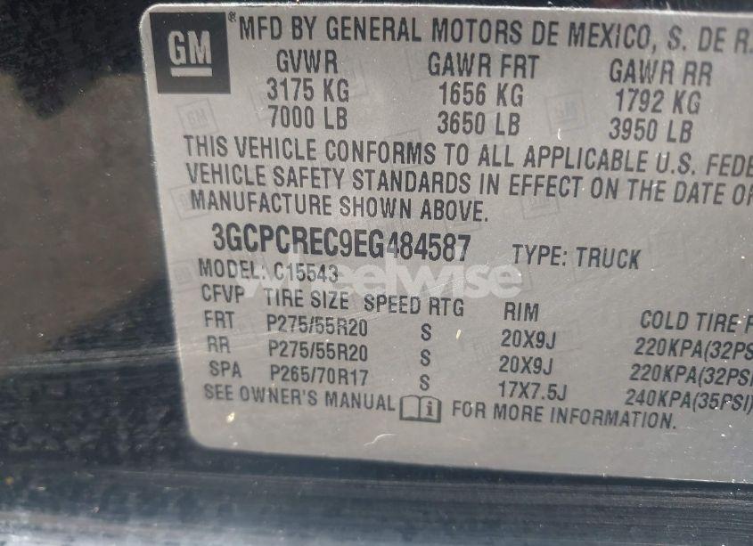 Photo 9 of 2014 Chevrolet Silverado 1500 1LT (VIN 3GCPCREC9EG484587)