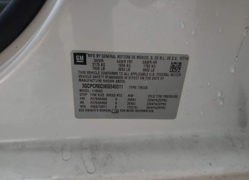 Photo 9 of 2014 Chevrolet Silverado 1500 1LT (VIN 3GCPCREC9EG549311)