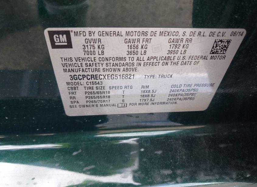 Photo 9 of 2014 Chevrolet Silverado 1500 1LT (VIN 3GCPCRECXEG516821)