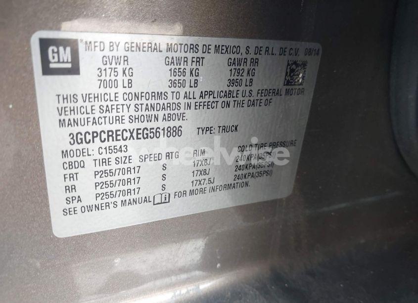 Photo 9 of 2014 Chevrolet Silverado 1500 1LT (VIN 3GCPCRECXEG561886)