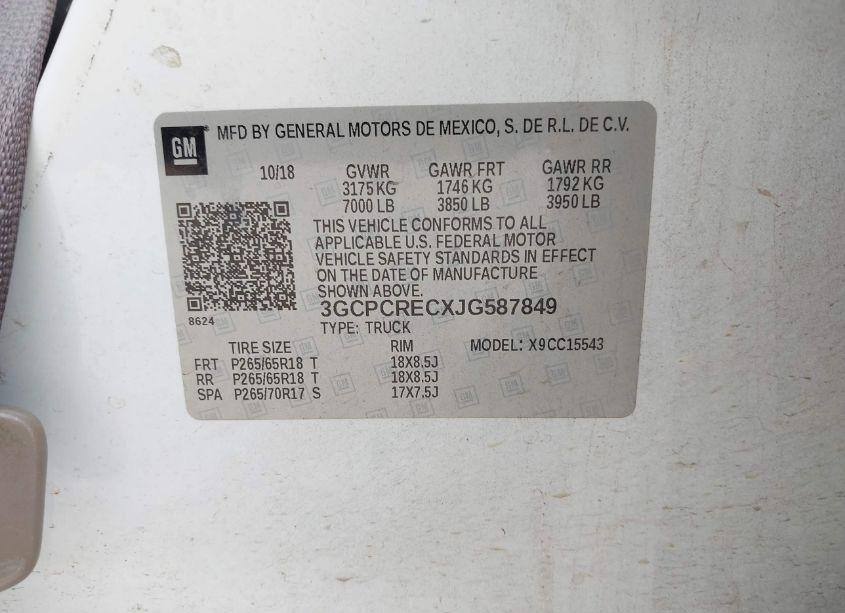 Photo 9 of 2018 Chevrolet Silverado 1500 1LT (VIN 3GCPCRECXJG587849)